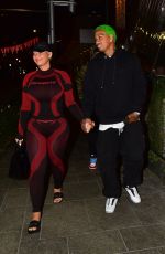 AMBER ROSE and Alexander AE Edwards Out for Dinner in Beverly Hills 12/19/2019