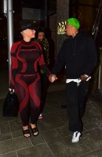 AMBER ROSE and Alexander AE Edwards Out for Dinner in Beverly Hills 12/19/2019