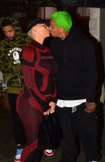 AMBER ROSE and Alexander AE Edwards Out for Dinner in Beverly Hills 12/19/2019