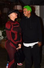 AMBER ROSE and Alexander AE Edwards Out for Dinner in Beverly Hills 12/19/2019