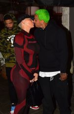 AMBER ROSE and Alexander AE Edwards Out for Dinner in Beverly Hills 12/19/2019