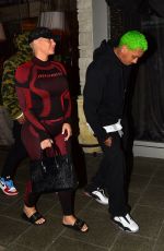 AMBER ROSE and Alexander AE Edwards Out for Dinner in Beverly Hills 12/19/2019