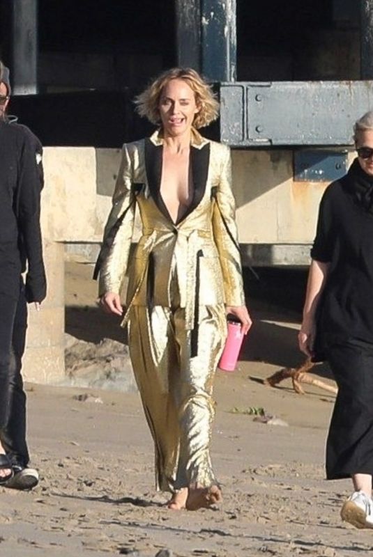 AMBER VALLETTA at a Photoshoot on the Beach in Malibu 12/13/2019