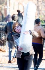 ANNA KENDRICK Carries Her Mattress Out in New York 12/20/2019