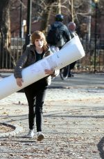 ANNA KENDRICK Carries Her Mattress Out in New York 12/20/2019