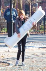 ANNA KENDRICK Carries Her Mattress Out in New York 12/20/2019