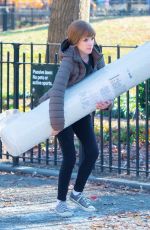 ANNA KENDRICK Carries Her Mattress Out in New York 12/20/2019