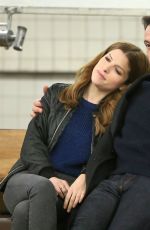 ANNA KENDRICK on the Set of Love Life in Brooklyn 12/18/2019