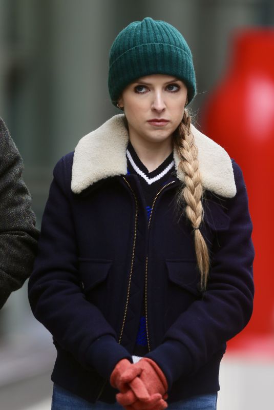 ANNA KENDRICK on the Set of Love Life in New York 12/04/2019