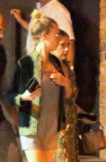 ASHLEY BENSON and CARA DELEVINGNE Out for Dinner in Rio De Janeiro 12/30/2019