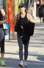 ASHLEY GREENE Leaves Yoga Class in Studio City 12/28/2019