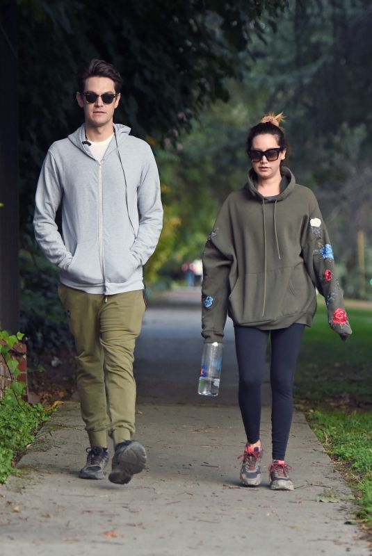 ASHLEY TISDALE and Christopher French Out Hiking in Los Angeles 12/17/2019