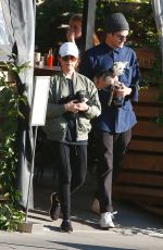 ASHLEY TISDALE and Christopher French Out with Their Dog in Los Feliz 12/28/2019