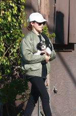 ASHLEY TISDALE and Christopher French Out with Their Dog in Los Feliz 12/28/2019