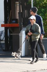 ASHLEY TISDALE and Christopher French Out with Their Dog in Los Feliz 12/28/2019