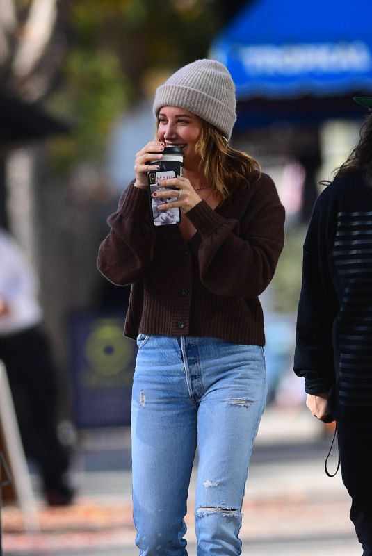 ASHLEY TISDALE on the Set of Carol’s Second Act in Los Angeles 12/11/2019