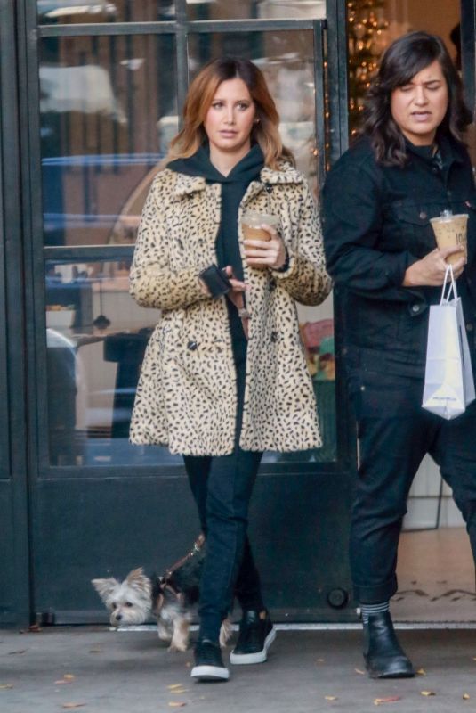 ASHLEY TISDALE Out for Coffee at Joan