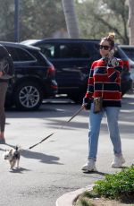 ASHLEY TISDALE Out with Her Dog in Bel Air 12/17/2019