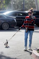 ASHLEY TISDALE Out with Her Dog in Bel Air 12/17/2019
