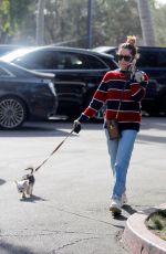 ASHLEY TISDALE Out with Her Dog in Bel Air 12/17/2019