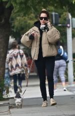 ASHLEY TISDALE Out with Her Dog in Los Feliz 12/14/2019