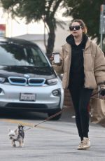 ASHLEY TISDALE Out with Her Dog in Los Feliz 12/14/2019