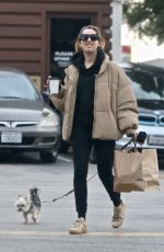 ASHLEY TISDALE Out with Her Dog Ziggy in Los Geliz 12/14/2019