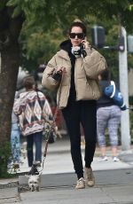 ASHLEY TISDALE Out with Her Dog Ziggy in Los Geliz 12/14/2019