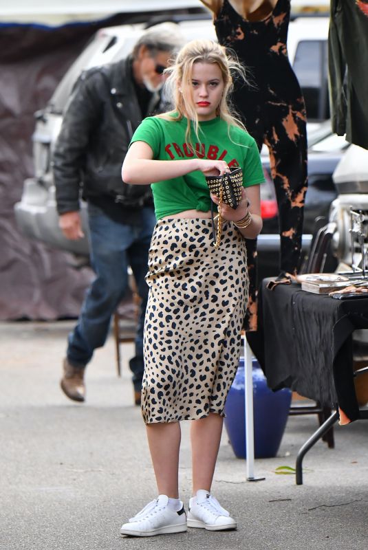 AVA PHILLIPPE Shopping with at Local Flea Market in Los Angeles 12/29/2019