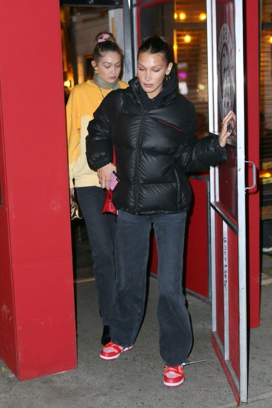BELLA and GIGI HADID and KENDALL JENNER at La Esquina in New York 12/12/2019