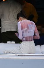 BELLA HADID and KENDALL JENNER at a Yacht in Miami 12/04/2019