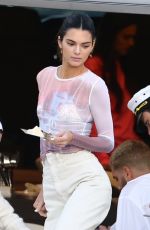 BELLA HADID and KENDALL JENNER at a Yacht in Miami 12/04/2019