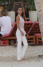 BELLA HADID at a Neach in St. Barts 12/08/2019