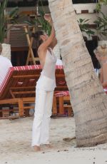 BELLA HADID at a Neach in St. Barts 12/08/2019