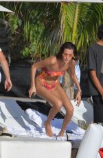 BELLA HADID in Bikini on the Beach in St. Barts 12/07/2019