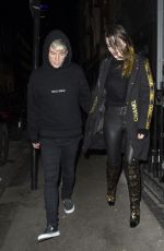 BELLA THORNE and Benjamin Mascolo Out for Dinner in London 12/02/2019