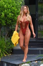 BIANCA GASCOIGNE in Swimsuit at a Pool in Cyprus 12/13/2019
