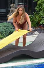BIANCA GASCOIGNE in Swimsuit at a Pool in Cyprus 12/13/2019