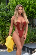 BIANCA GASCOIGNE in Swimsuit at a Pool in Cyprus 12/13/2019