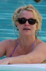 BRITNEY SPEARS in Bikini at a Pool in Miami 12/01/2019