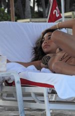 CHANTEL JEFFRIES at a Beach in Miami 12/04/2019