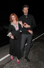 CHRISTINA HENDRICKS Arrives at a Party in Los Angeles 12/08/2019