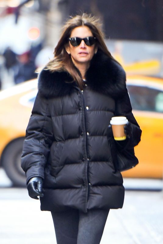 CINDY CRAWFORD Leaves a Gym in New York 12/12/2019
