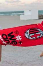 CLAUDIA ROMANO and JESS PICADO at a Beach in Miami 12/08/2019