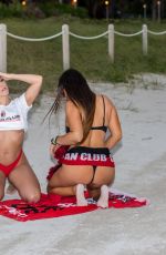 CLAUDIA ROMANO and JESS PICADO at a Beach in Miami 12/08/2019