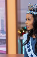 Crowned Miss World TONI-ANN SINGH at Good Morning Britain Show in London 12/16/2019