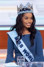 Crowned Miss World TONI-ANN SINGH at Good Morning Britain Show in London 12/16/2019