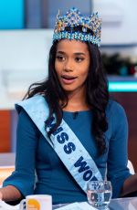 Crowned Miss World TONI-ANN SINGH at Good Morning Britain Show in London 12/16/2019