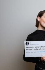 DAISY RIDLEY at a Star Wars Press Junket, 2019