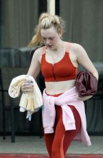 DAKOTA FANNING Leaves a Gym in Los Angeles 12/11/2019